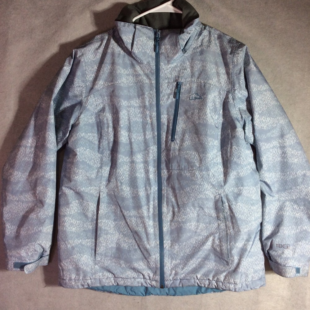 L.L. Bean Women's Wildcat Waterproof Insulated Jacket Sz L Reg Deep Glacier Blue