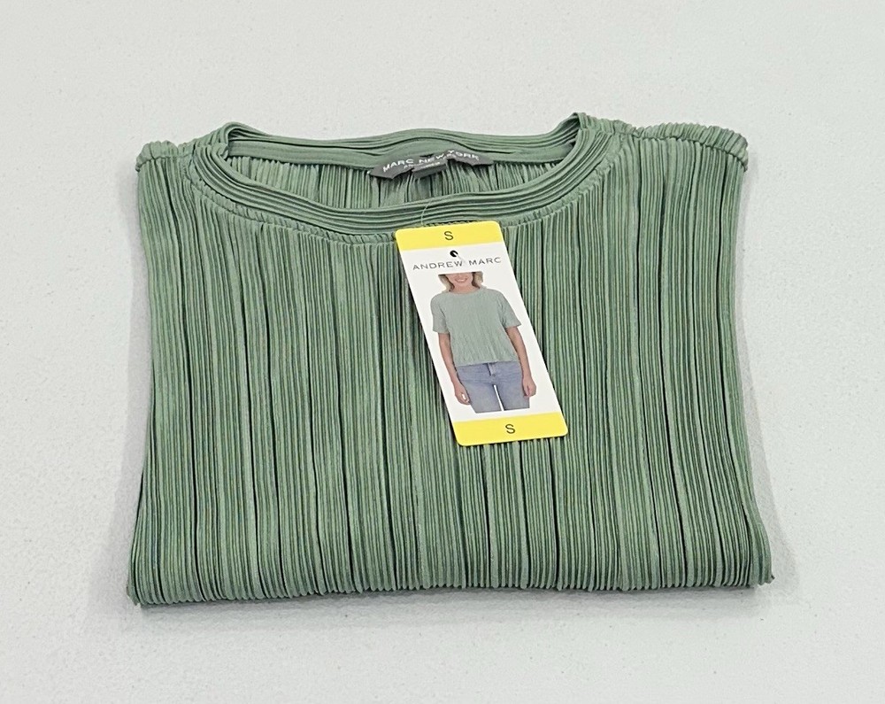 Marc New York Women's Short Sleeve Blouse, Moss, Size S