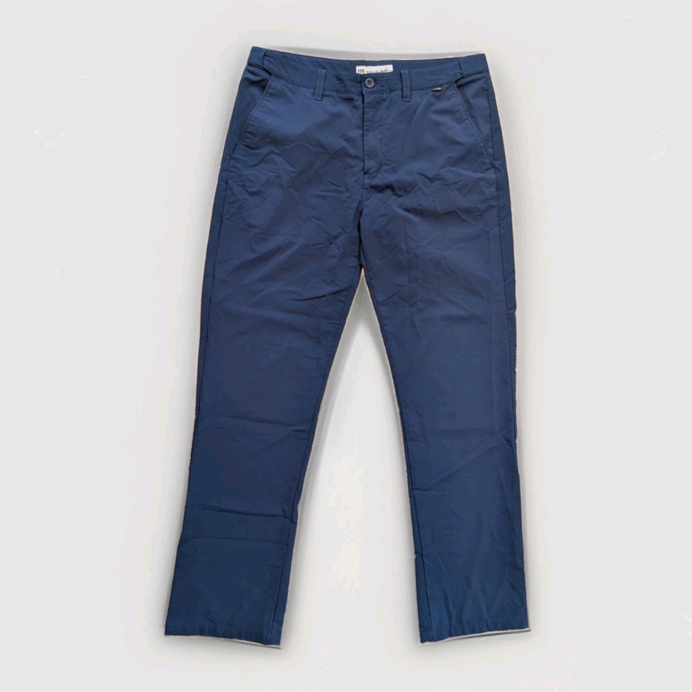 Travis Mathew Open to Close Pants Mens 34x31 Navy Stretch Golf Performance Chino