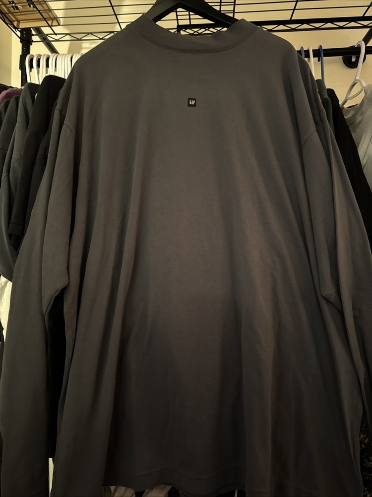 NIB Yeezy Gap Dark Green Logo Long Sleeve Heavy Jersey sz XL
