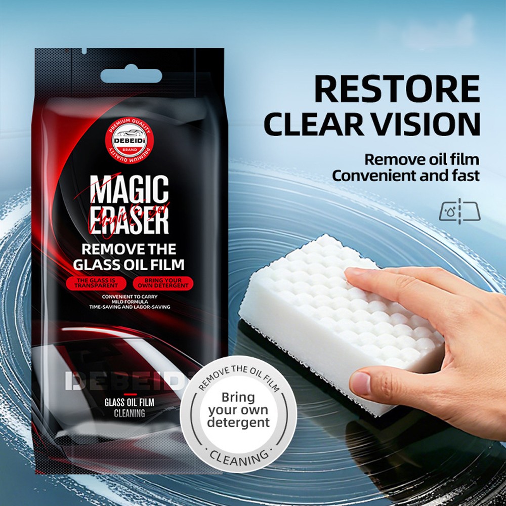 New Car Windshield Cleaner Glass Oil Remover Glass Sponge Magic Cleaning