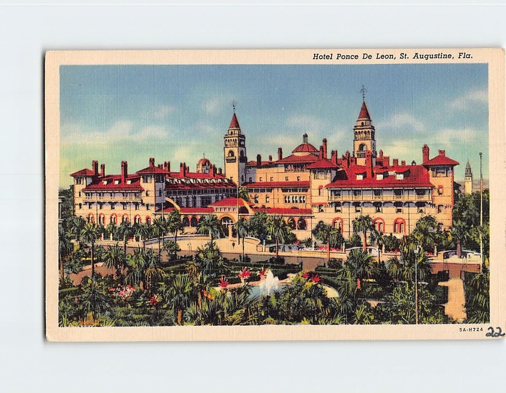 Postcard Hotel Ponce De Leon Saint St. Augustine Florida USA North America
