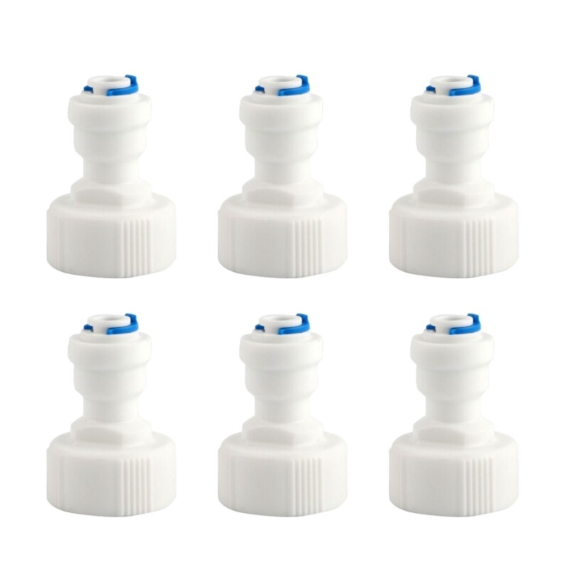 6 set Plastic Hose Bib Adapter Leak Proof for Reverse Osmosis Water Filter Use