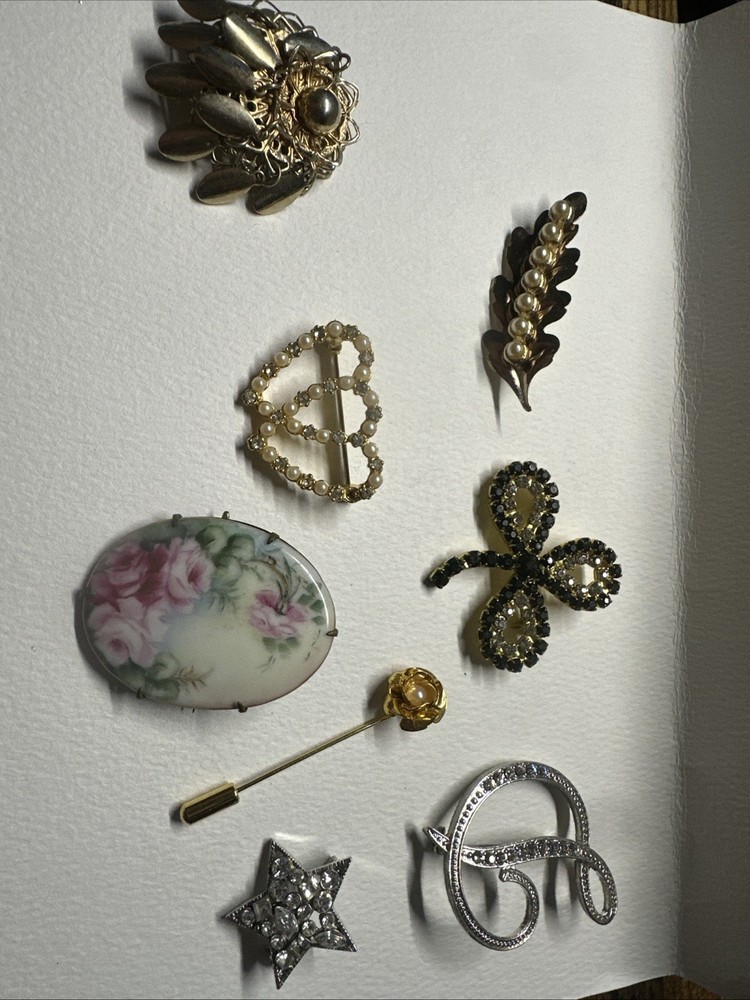 Vintage Lot Of Unsigned Vintage-modern Brooch’s