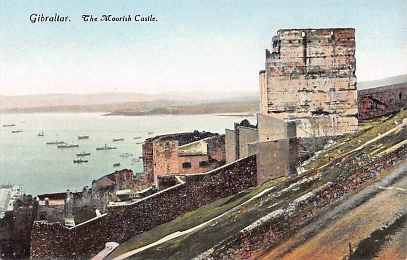 Postcard The Moorish Castle Gibraltar British Overseas Territory