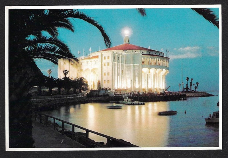 Vintage View from CASINO POINT at AVALON BAY Postcard- Santa Catalina Island, CA