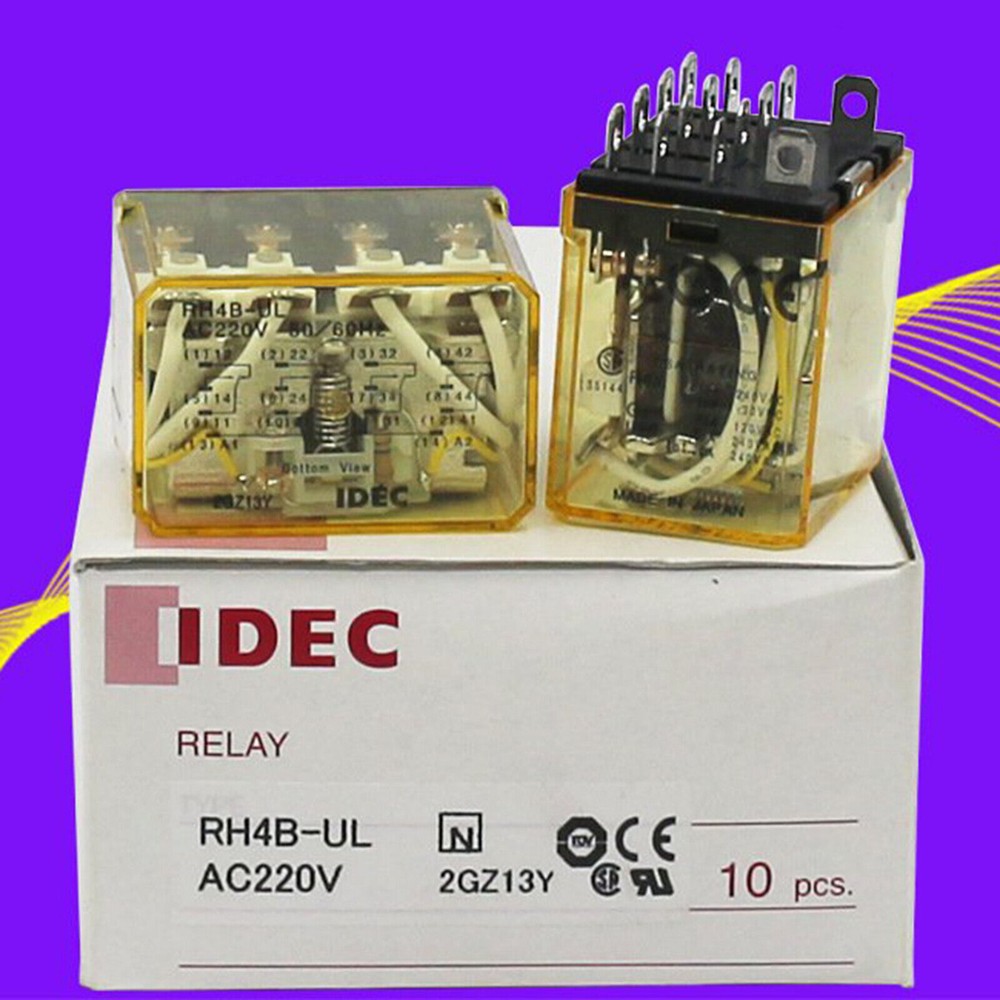 10PC/BOX New IDEC RH4B-UL small relay AC220V