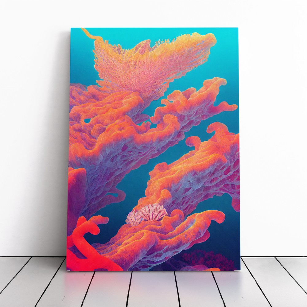 The Beauty Of Coral Reef Canvas Wall Art Print Framed Picture Decor Dining Room