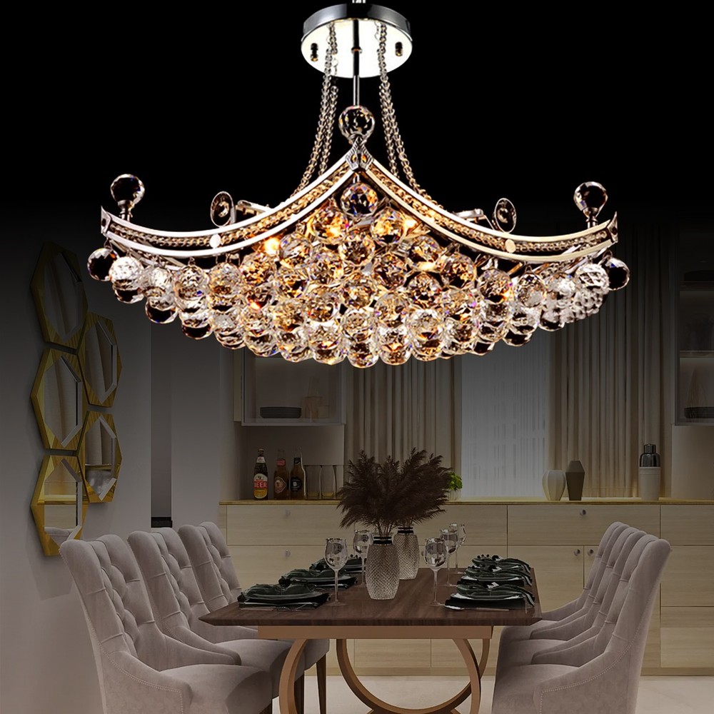 Modern Crystal Chandelier Chrome 25