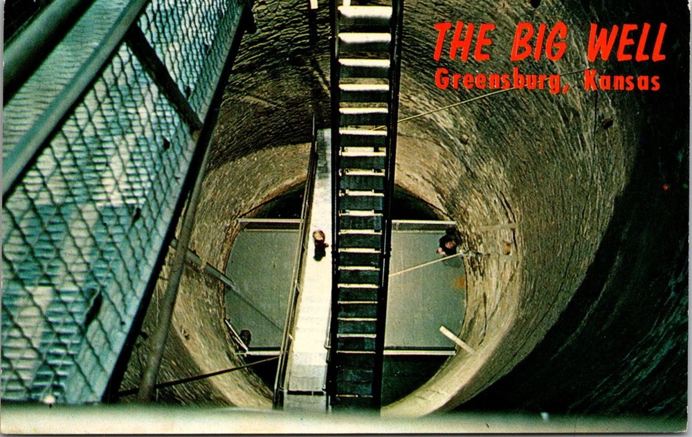 Dr Jim Stamps The Big Well Greensburg Kansas Vintage Postcard
