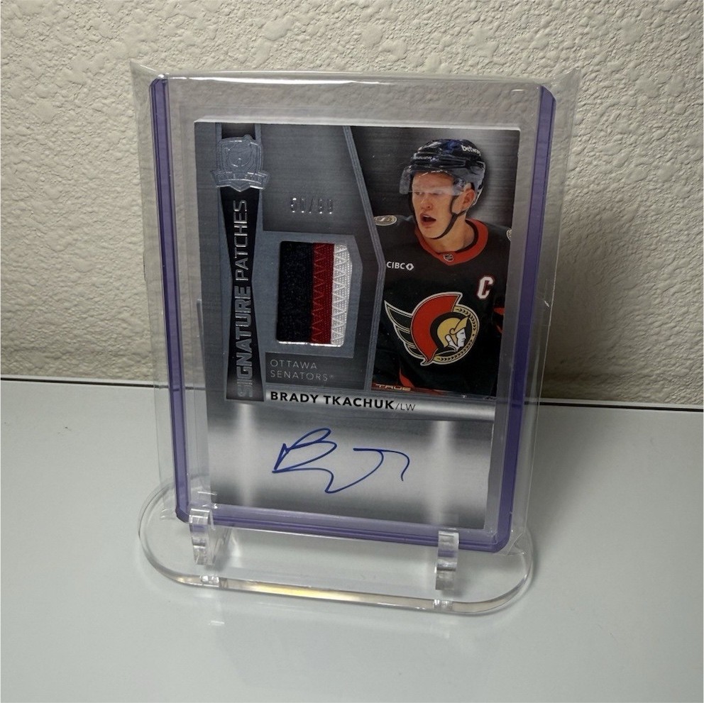 Upper Deck 2024-25 The Cup Brady Tkachuk Auto Patch Signature SP-BT Senators /99