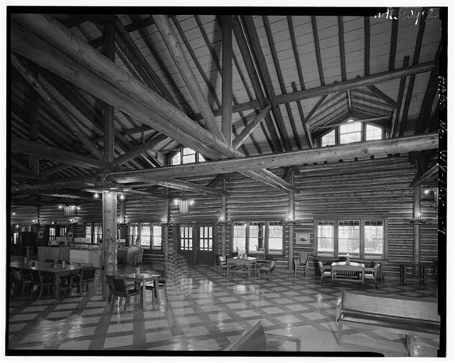 7. Interior, main lobby, view south - Lake Lodge, Southwest Lake Junction,