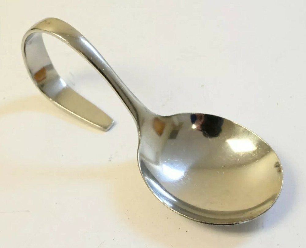 Chef Spoon Taste/Taster/Tester Culinary Bent One Bite Stainless Finger Grip