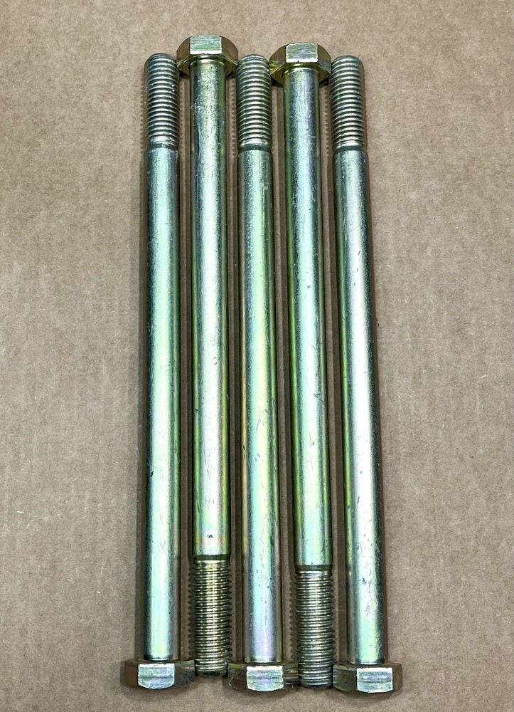 3/4-10 X 12” Hex Head Cap Screws/ Bolts Grade 8 Steel Zinc Yellow Plated Coarse