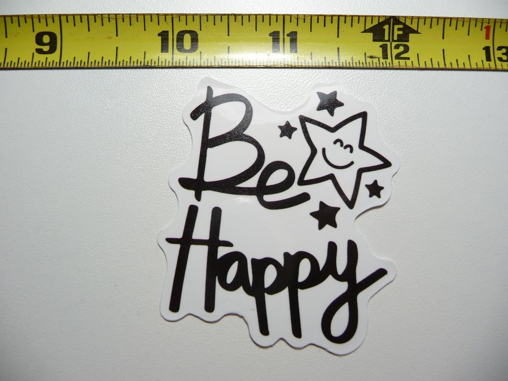 Be Happy Star Decal Sticker for Motivation Positivity Kindness