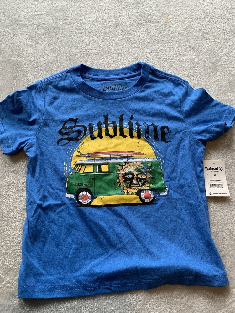 Sublime Summer Tour Graphic Blue Short Sleeve T-Shirt 4T Toddler New With Tags