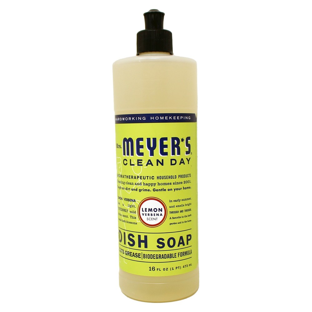 Mrs Meyers Lemon Verbena Dish Soap 16 Oz Natural Clean Scent