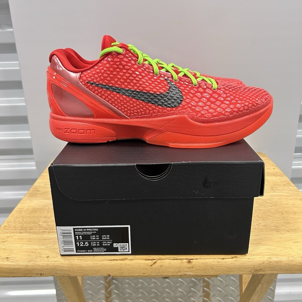 Nike Kobe 6 Protro Reverse Grinch FV4921-600 Men’s Size 11 Basketball Mamba NEW