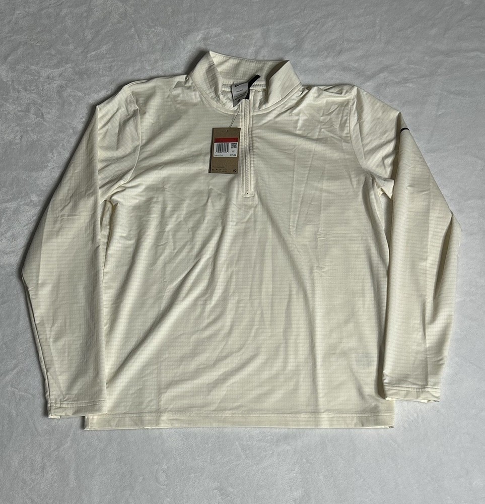 Nike Dri Fit Victory 1/2 Zip Golf Pullover Beige FD5837-110 Men’s Size L