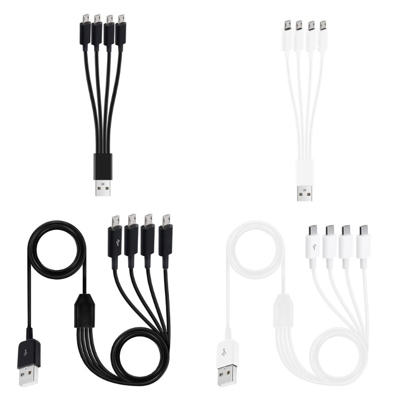 High-Speed 4-Device USB Charging Cable for All-Day Power