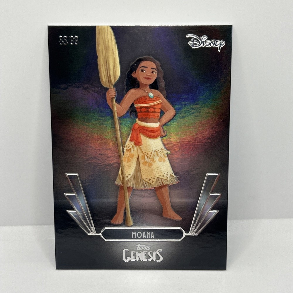 2025 Topps Disney Genesis Moana #27 Rainbow Foil /99