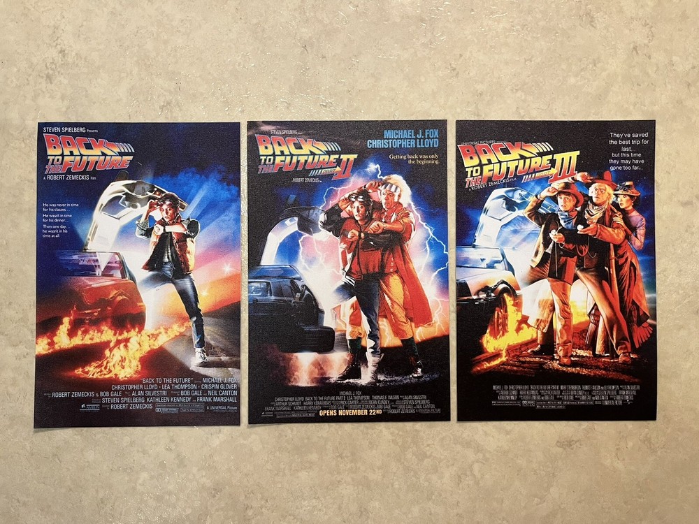 Lot Of 3 Back To The Future Movie Posters ✅ Canvas Poster Print 8x12” ✅ Man Cave