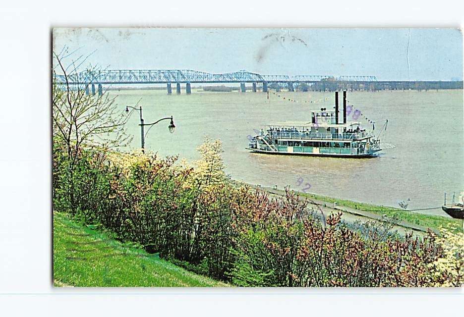 Postcard The Memphis Queen II Excursion Boat Tennessee Mississippi River USA