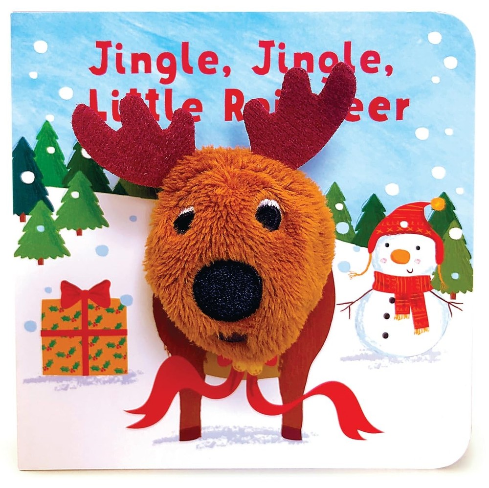 Jingle, Jingle, Little Reindeer Finger Puppet Christmas Board Book Ages 0-4 (Fin