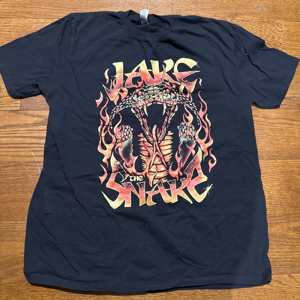 WWE Jake the Snake Roberts Mens L T-Shirt Pro Wrestling Crate Tee Cobra