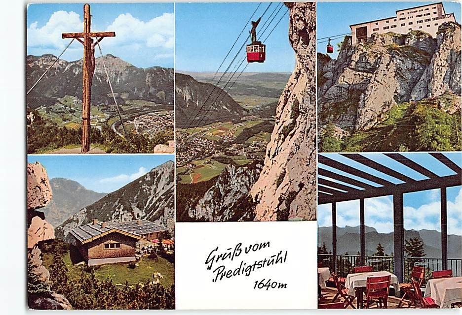Postcard Grüß vom Predigtstuhl Bad Reichenhall Germany
