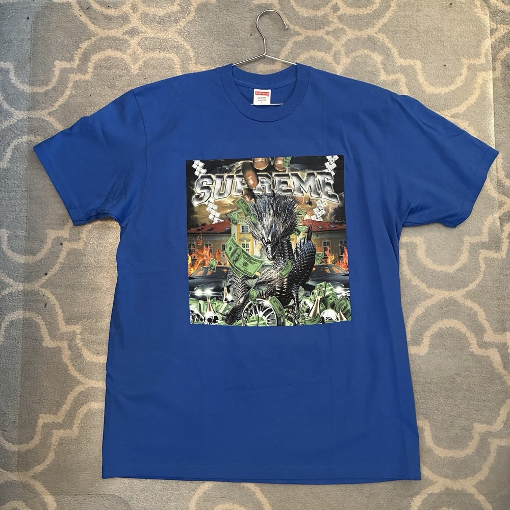 Supreme Dragon Tee Royal Mens Size L RARE