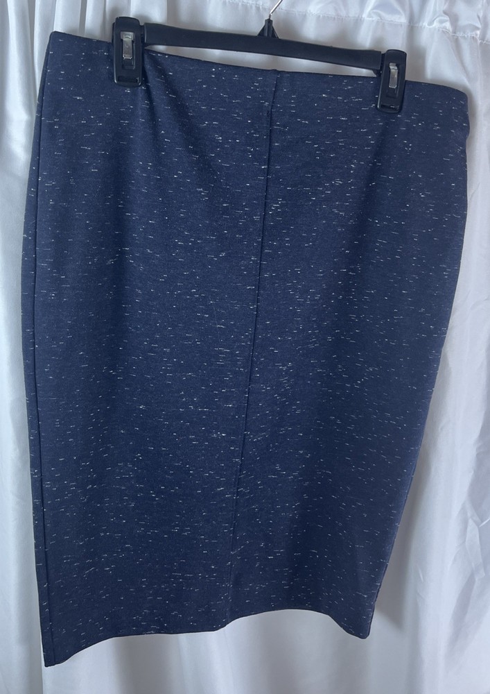Simply Styled Navy Blue Speckled Womens Pencil Skirt Size XL Officesiren