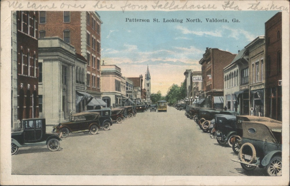 Valdosta, Georgia GA Patterson St. Looking North 1931 Original Vintage Postcard