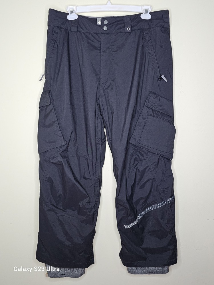 Burton Men's XL Black Waterproof Snow Pants Ski Snowboard Cargo Adjustable Waist