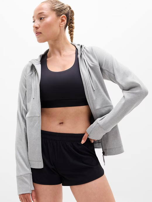 Athleta Fleece Lined Full Zip Jacket - Unstoppable Warmth On Sale