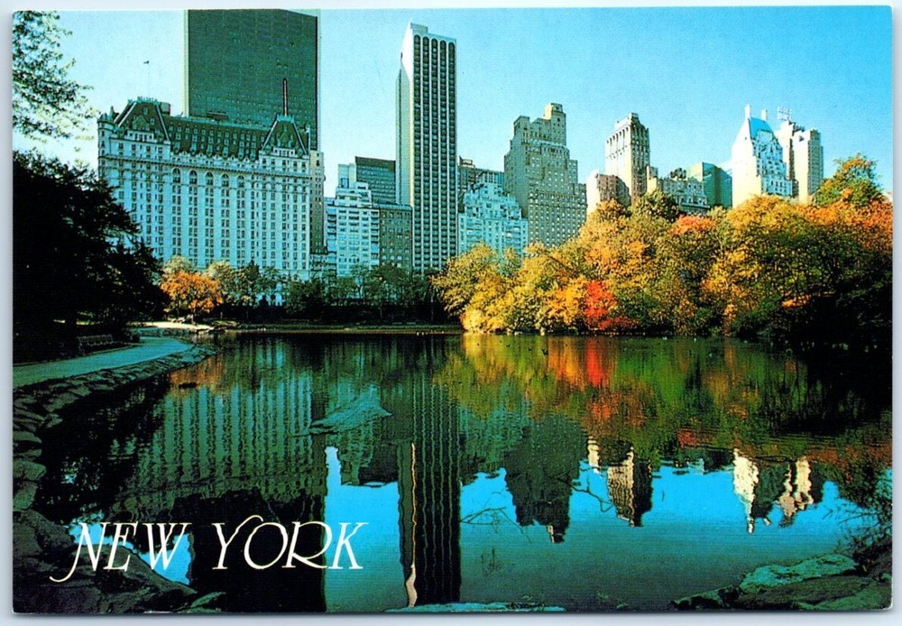 Postcard Finest Hotels Central Park Lake NYC New York USA North America