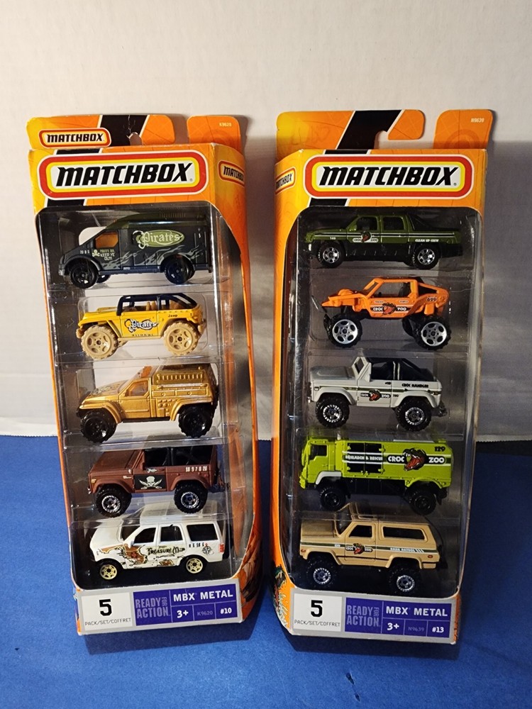 New Sealed 2 Sets Matchbox MBX Metal Ready For Action 5 Pack 2007