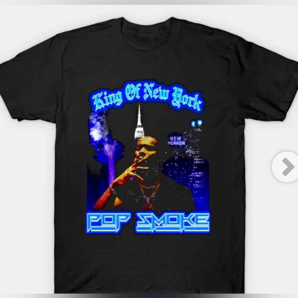 Pop Smoke King of New York T-Shirt for Men 2XL  