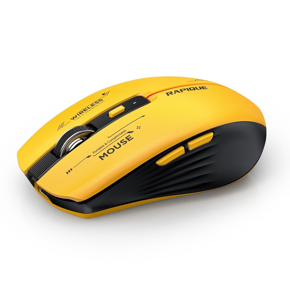 Bluetooth Wireless Mouse with USB Receiver - Tri-Device Compatible for PC Laptop Tablet