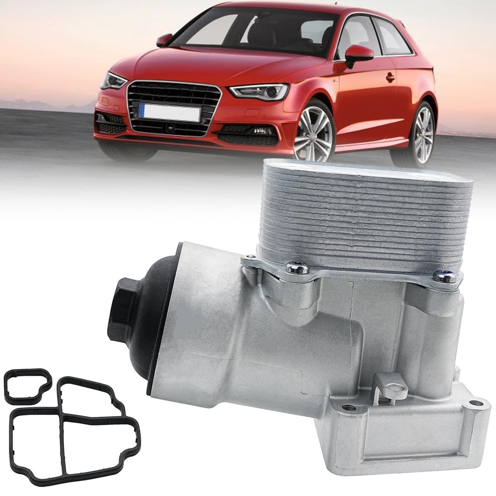Upgraded Aluminum Oil Cooler Filter Housing Assembly w/Gasket & Bolts Compati...