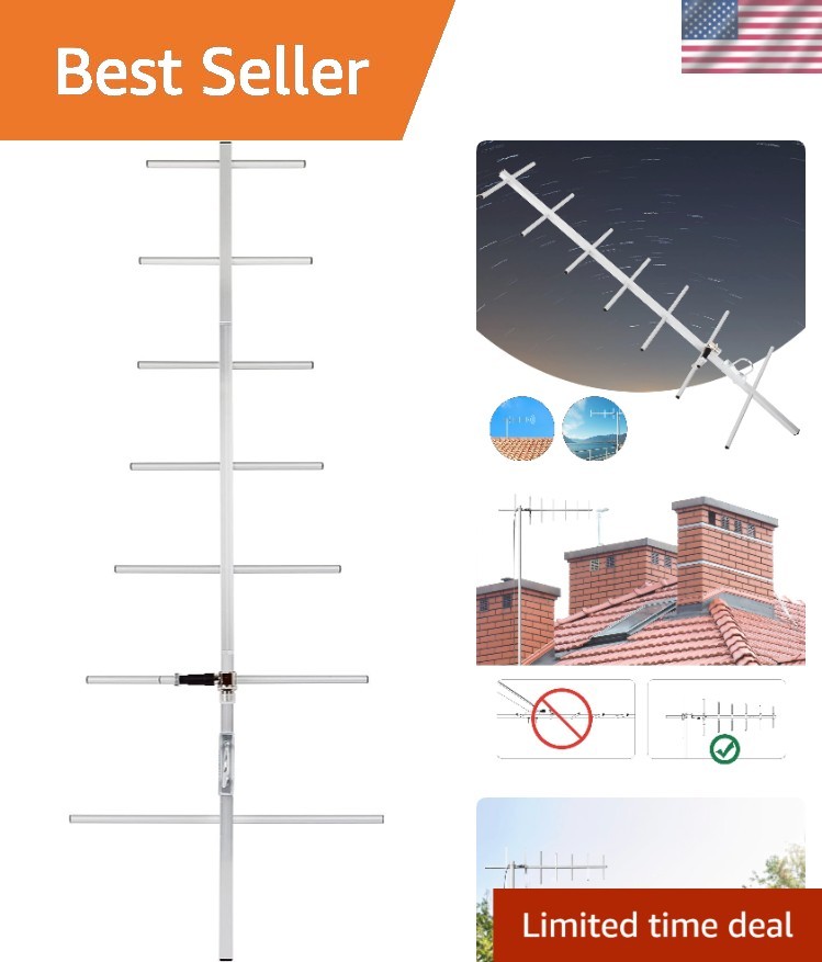 TWAYRDIO 7 Elements UHF Yagi Antenna 11dBi 400-470MHz for Enhanced Communication