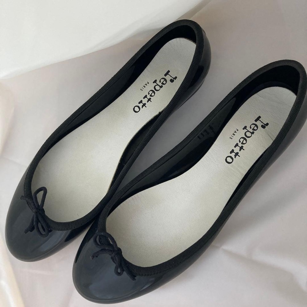 Rare Repetto Black Ballet Flats Rain Shoes Pumps Size 38 US 7.5 EU 38