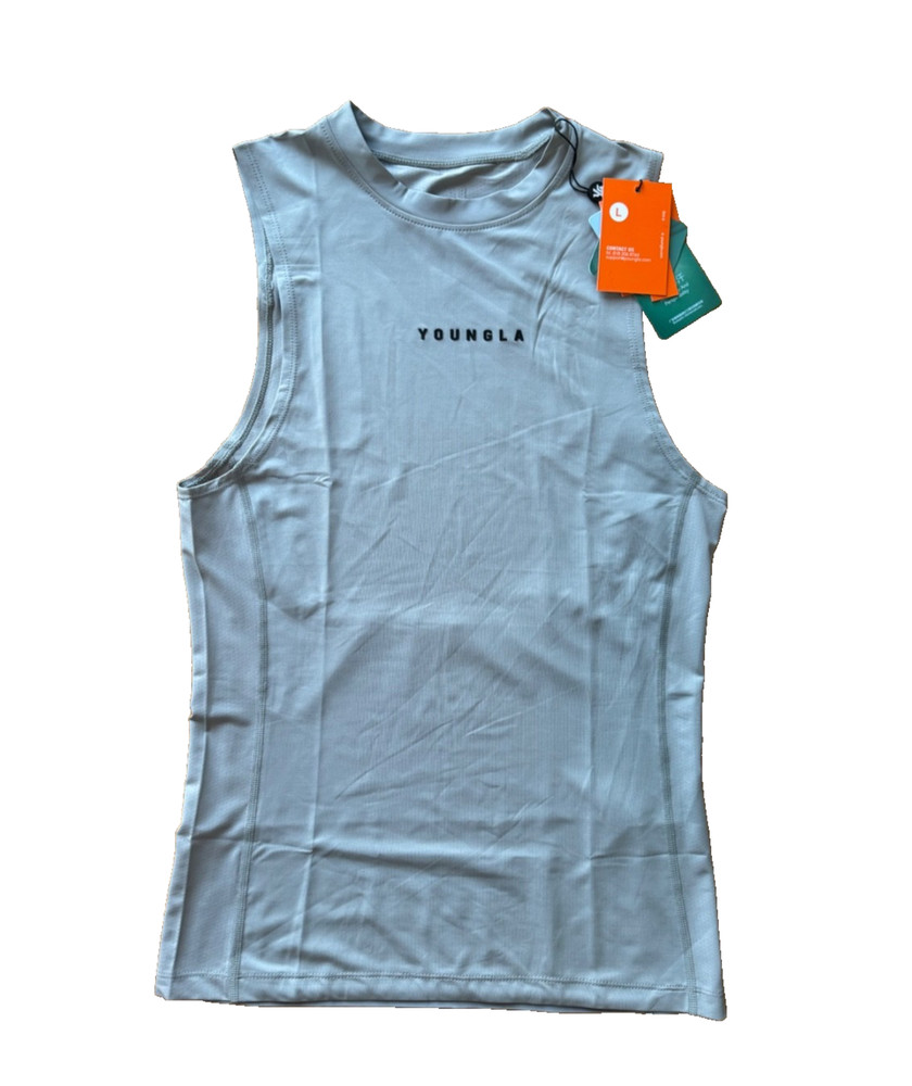 Young La Size Large Grey Compression Tank
