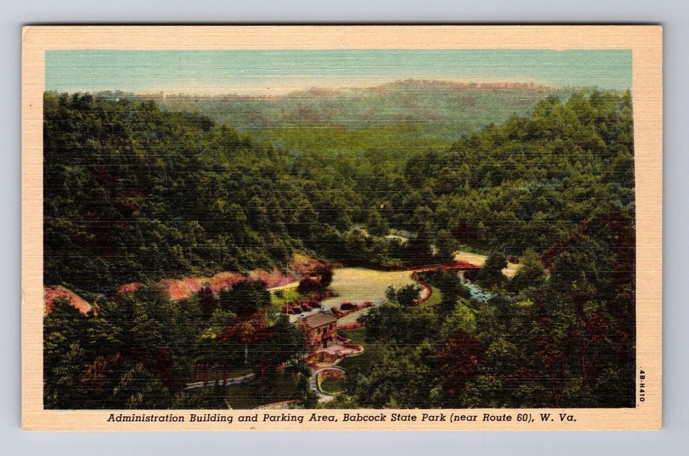Babcock State Park WV-West Virginia, Administration Bldg., Vintage Postcard