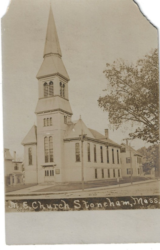 Stoneham Mass M.E. Church c.1901-07 Real Photo Postcard near Boston MA.