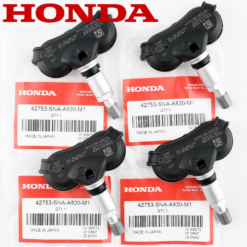4X Genuine TPMS Tire Pressure Sensor Fits Honda CR-Z Odyssey 42753-SNA-A830-M1