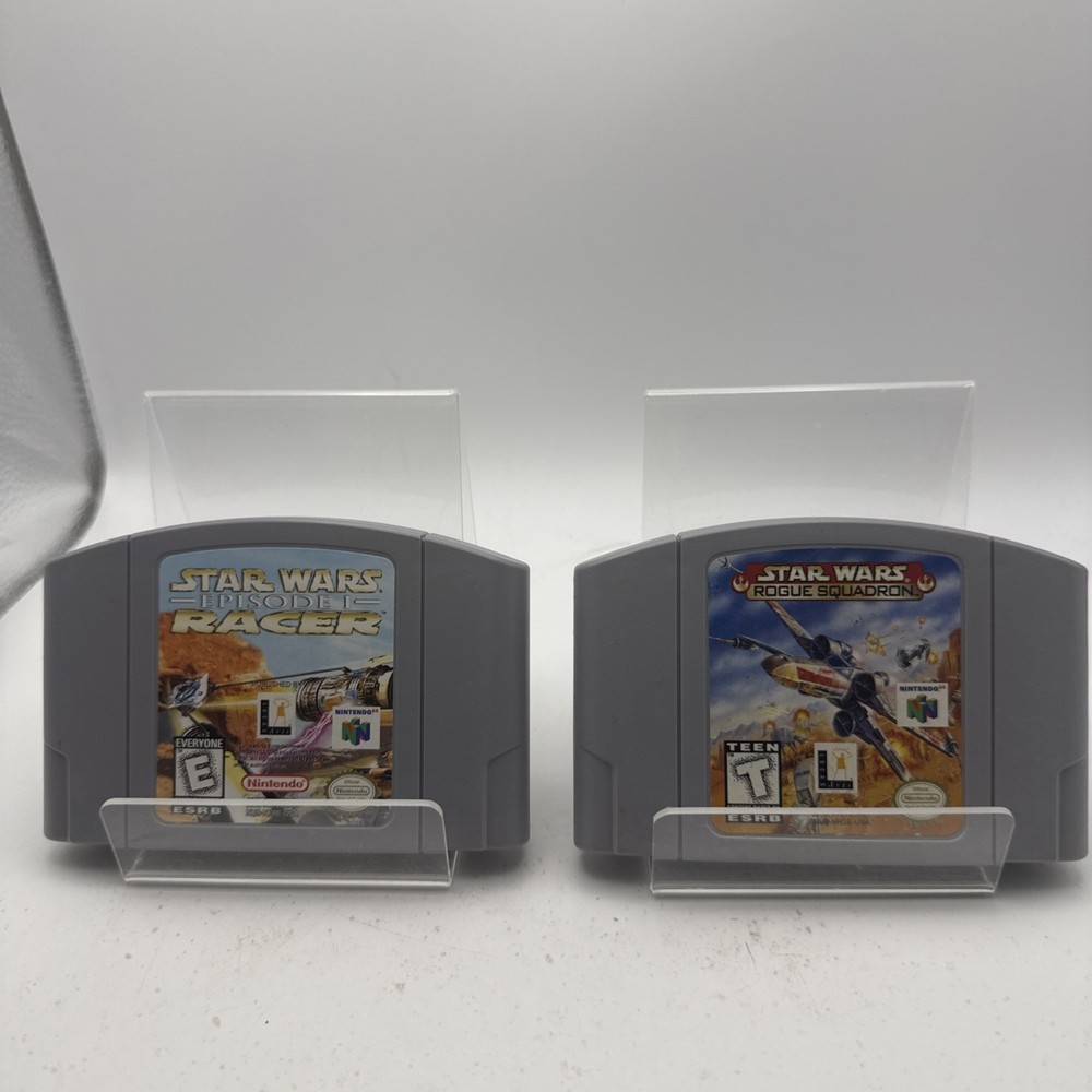 Lot of 2 Star Wars: Rogue Squadron & Star Wars Episode 1 Racer  N64 Both Tested