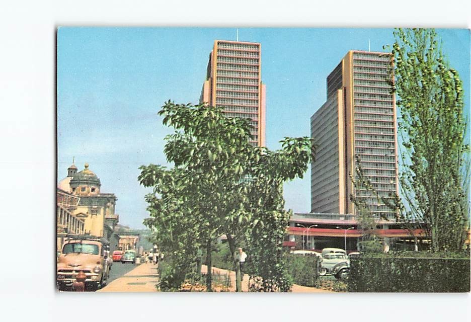Postcard Centro Simon Bolivar Caracas Venezuela Vintage El Silencio Towers