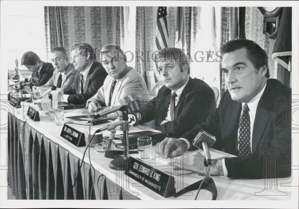 1981 Press Photo New England Governors press conference at Big E, Massachusetts