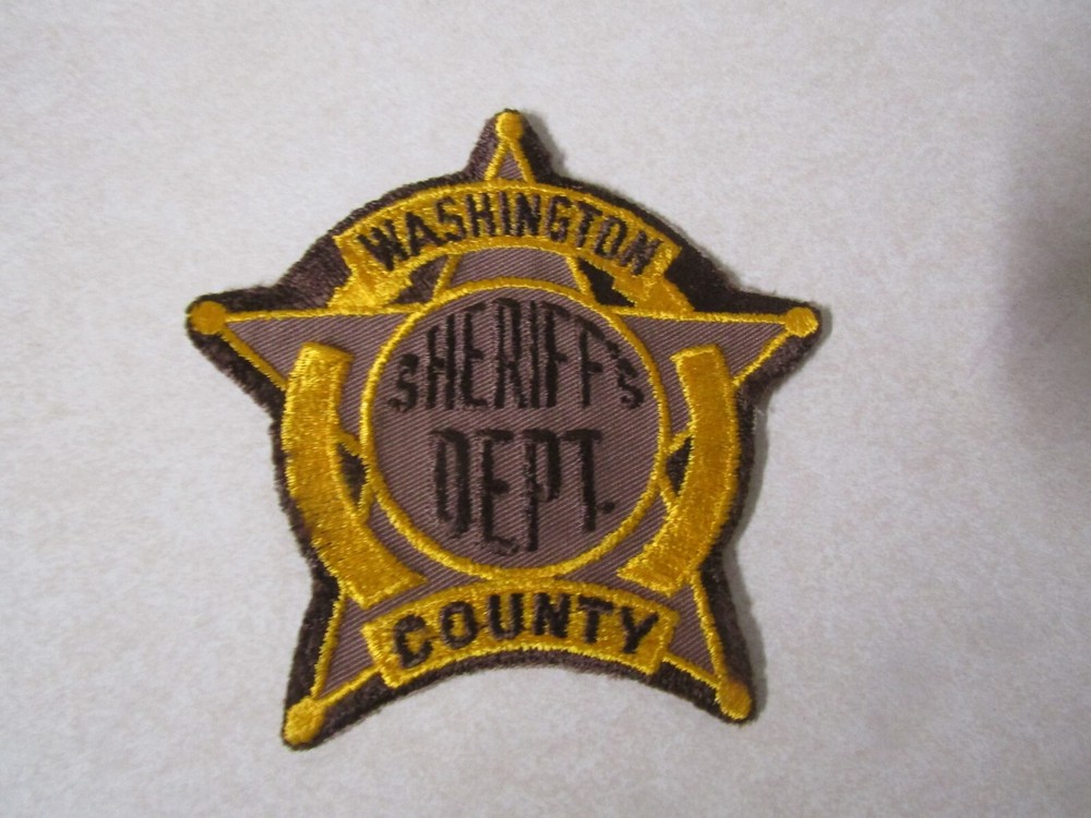 PATCH STAR SHAPE LAW ENFORCEMENT OLDER SHERIFF DEPT TEXAS COUNTY OF WASHINGTON